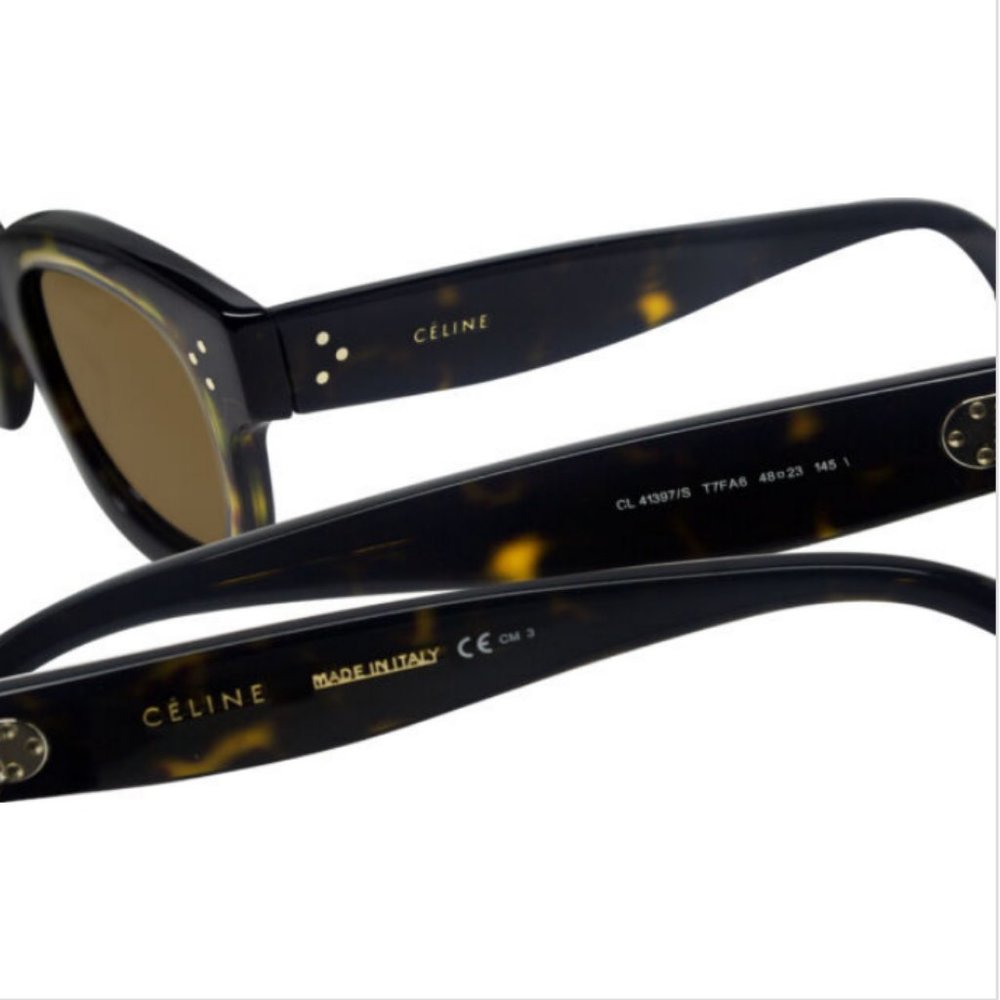 Auc Celine Dark Havana Honey Sunglasses - Picture 7 of 9